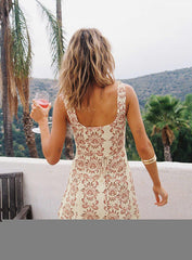 Maris Mini Dress Cream / Pink